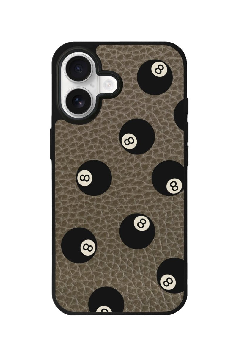 iPhone 8Ball Leather Deri Telefon Kılıfı Haki - Sumthincs