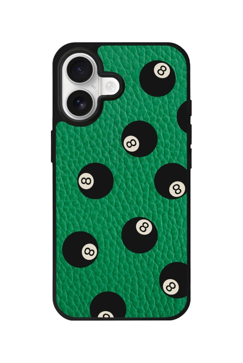 iPhone 8Ball Leather Deri Telefon Kılıfı Yeşil - Sumthincs