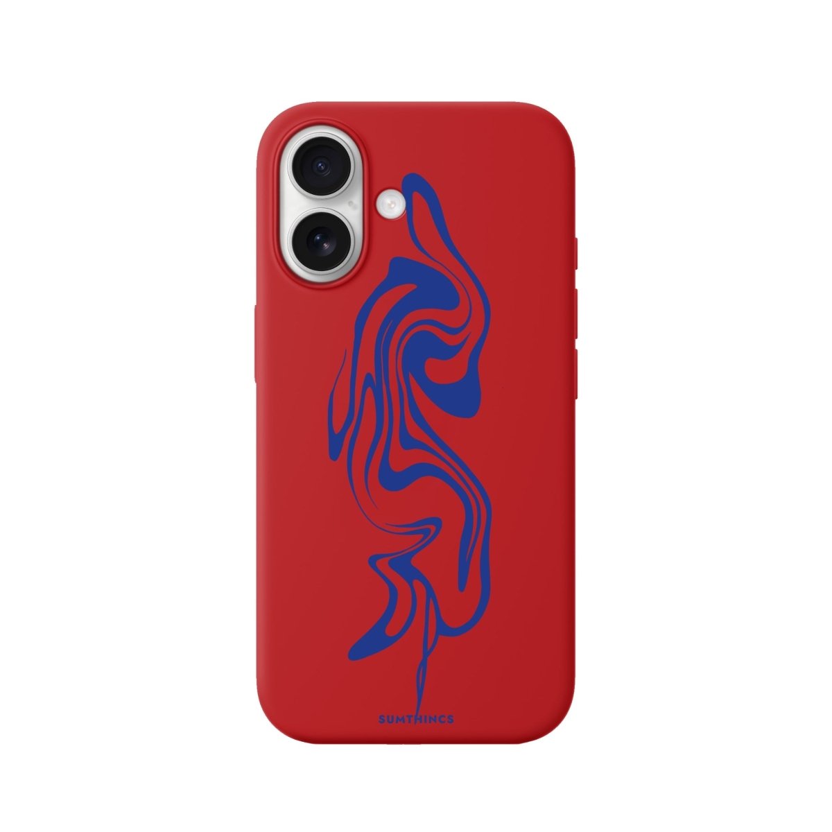 iPhone Abstract Ink Premium Telefon Kılıfı Kırmızı - Sumthincs