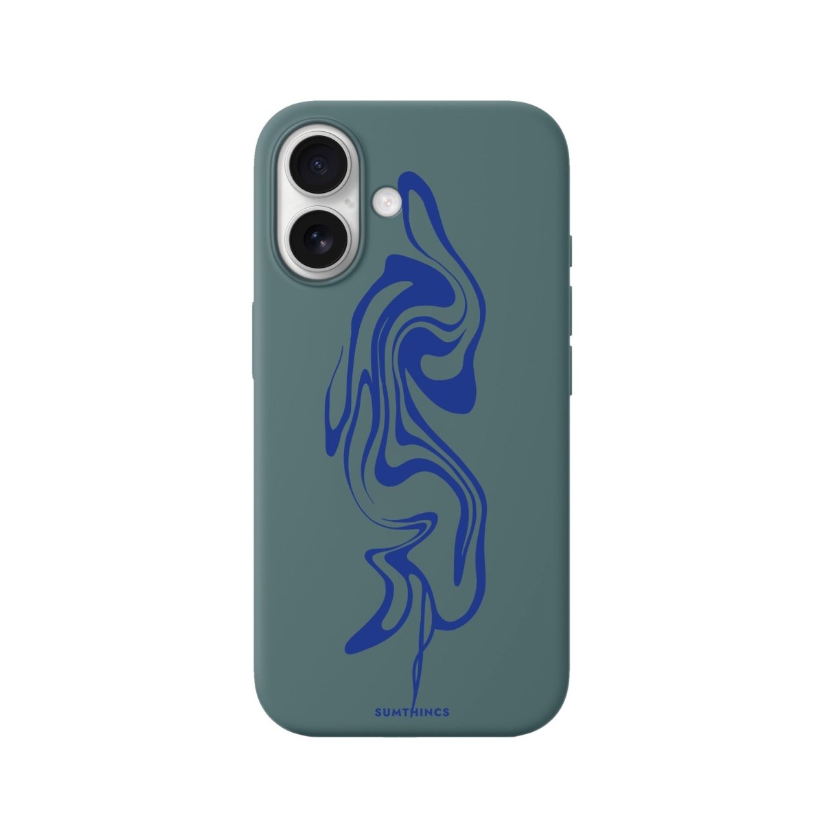 iPhone Abstract Ink Premium Telefon Kılıfı Kaktüs Yeşili - Sumthincs
