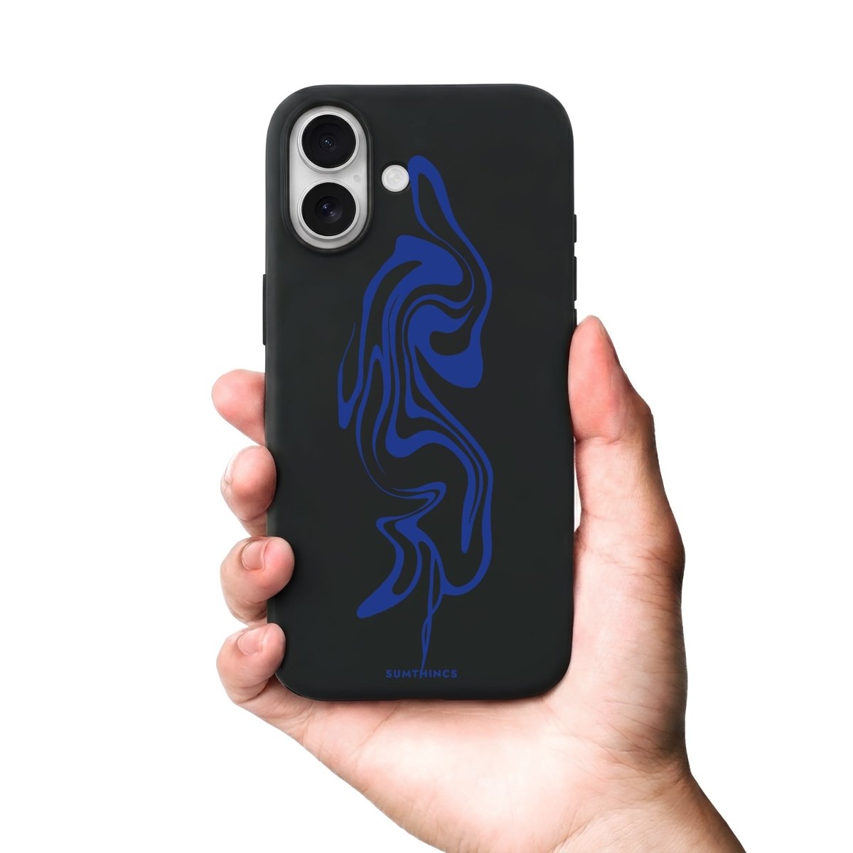 iPhone Abstract Ink Premium Telefon Kılıfı Bordo - Sumthincs