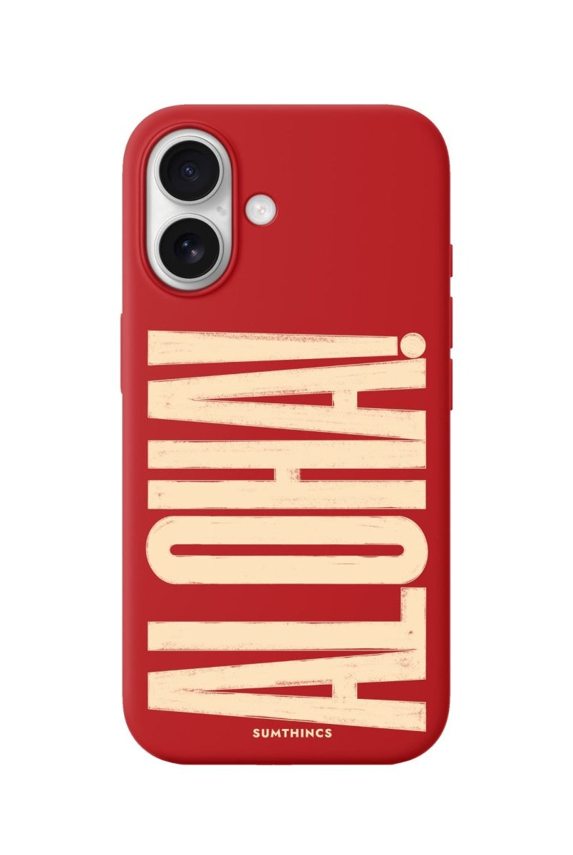 iPhone ALOHA Premium Telefon Kılıfı Kırmızı - Sumthincs