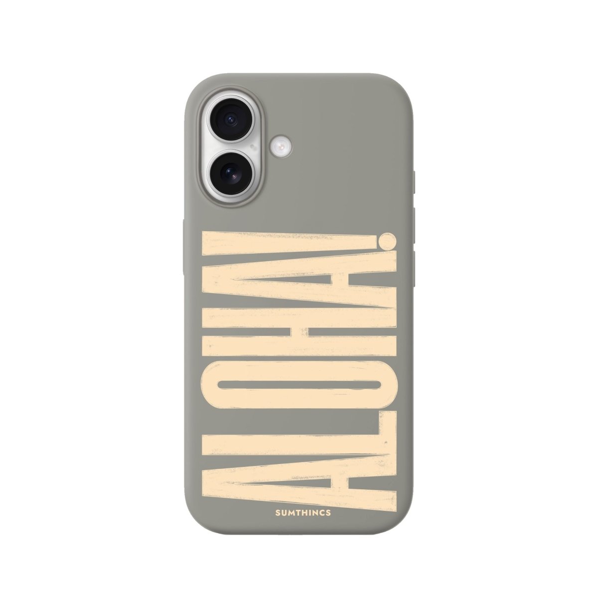 iPhone ALOHA Premium Telefon Kılıfı Gri - Sumthincs