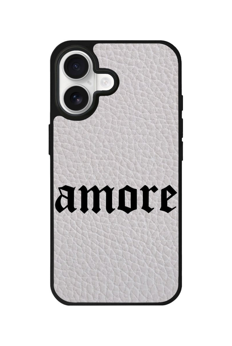 iPhone Amore Leather Deri Telefon Kılıfı Gri - Sumthincs