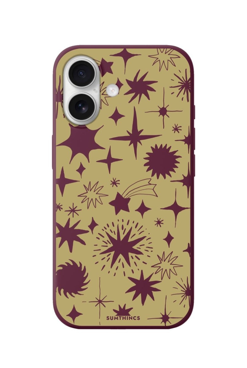 iPhone Aurora Dust Premium Telefon Kılıfı Bordo - Sumthincs