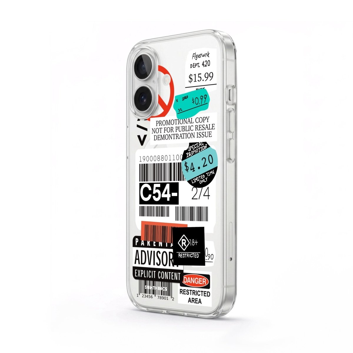 iPhone Barcode C54 Clear Magsafe Telefon Kılıfı - Sumthincs
