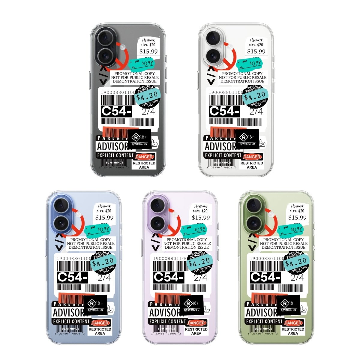 iPhone Barcode C54 Clear Magsafe Telefon Kılıfı - Sumthincs
