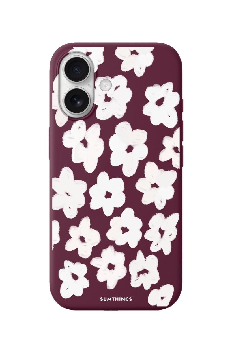iPhone Blossoms Premium Telefon Kılıfı Bordo - Sumthincs