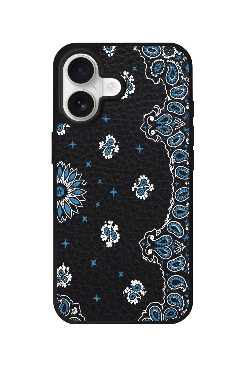 iPhone Blue Rodeo Leather Deri Telefon Kılıfı Siyah - Sumthincs