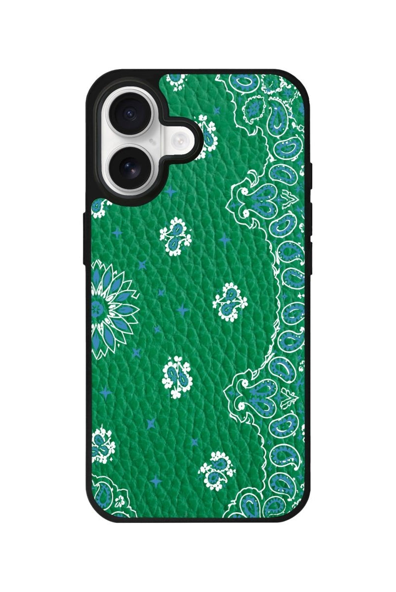 iPhone Blue Rodeo Leather Deri Telefon Kılıfı Yeşil - Sumthincs