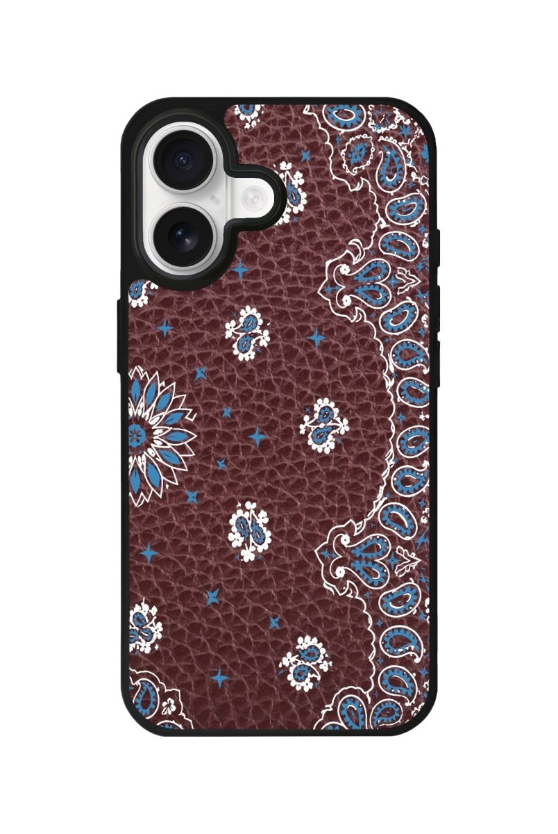 iPhone Blue Rodeo Leather Deri Telefon Kılıfı Bordo - Sumthincs