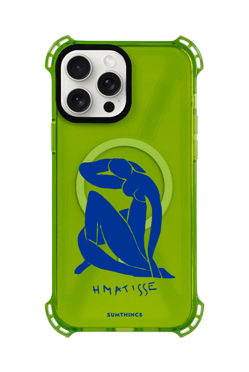 iPhone Blue Woman Bumper Telefon Kılıfı Yeşil - Sumthincs
