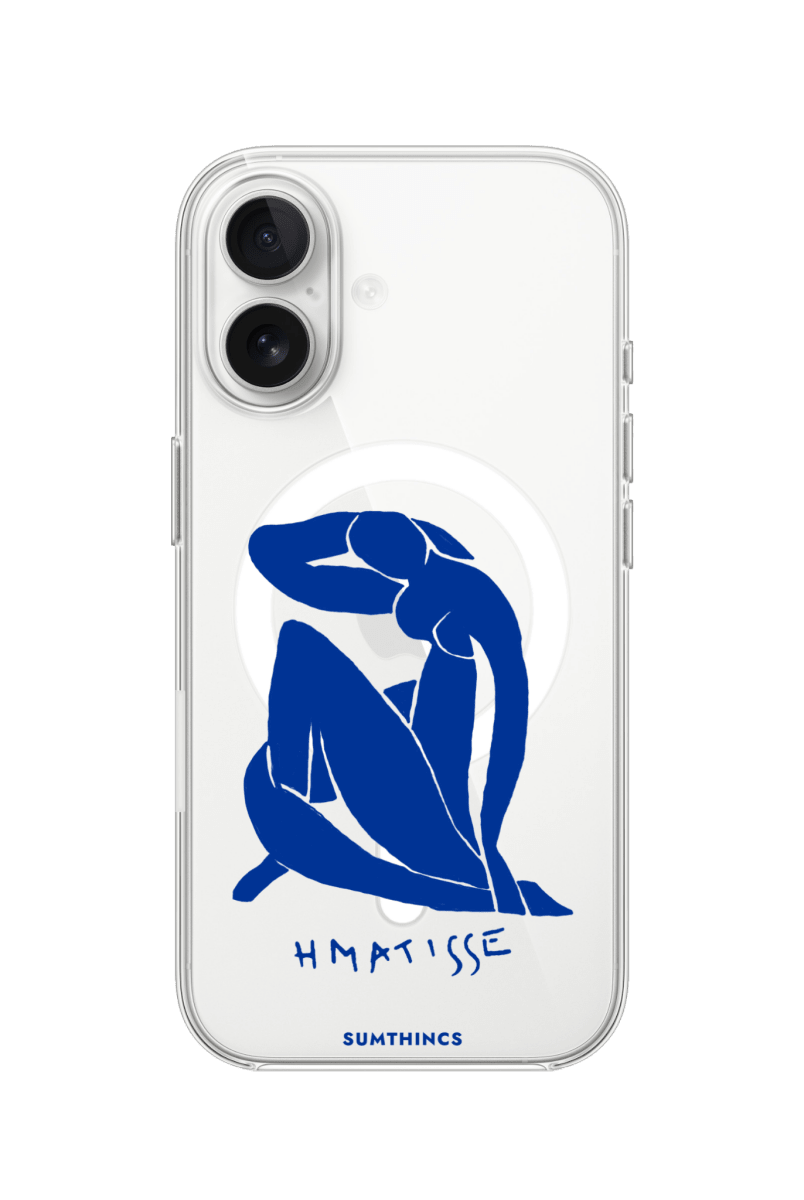 iPhone Blue Woman Clear Magsafe Telefon Kılıfı - Sumthincs