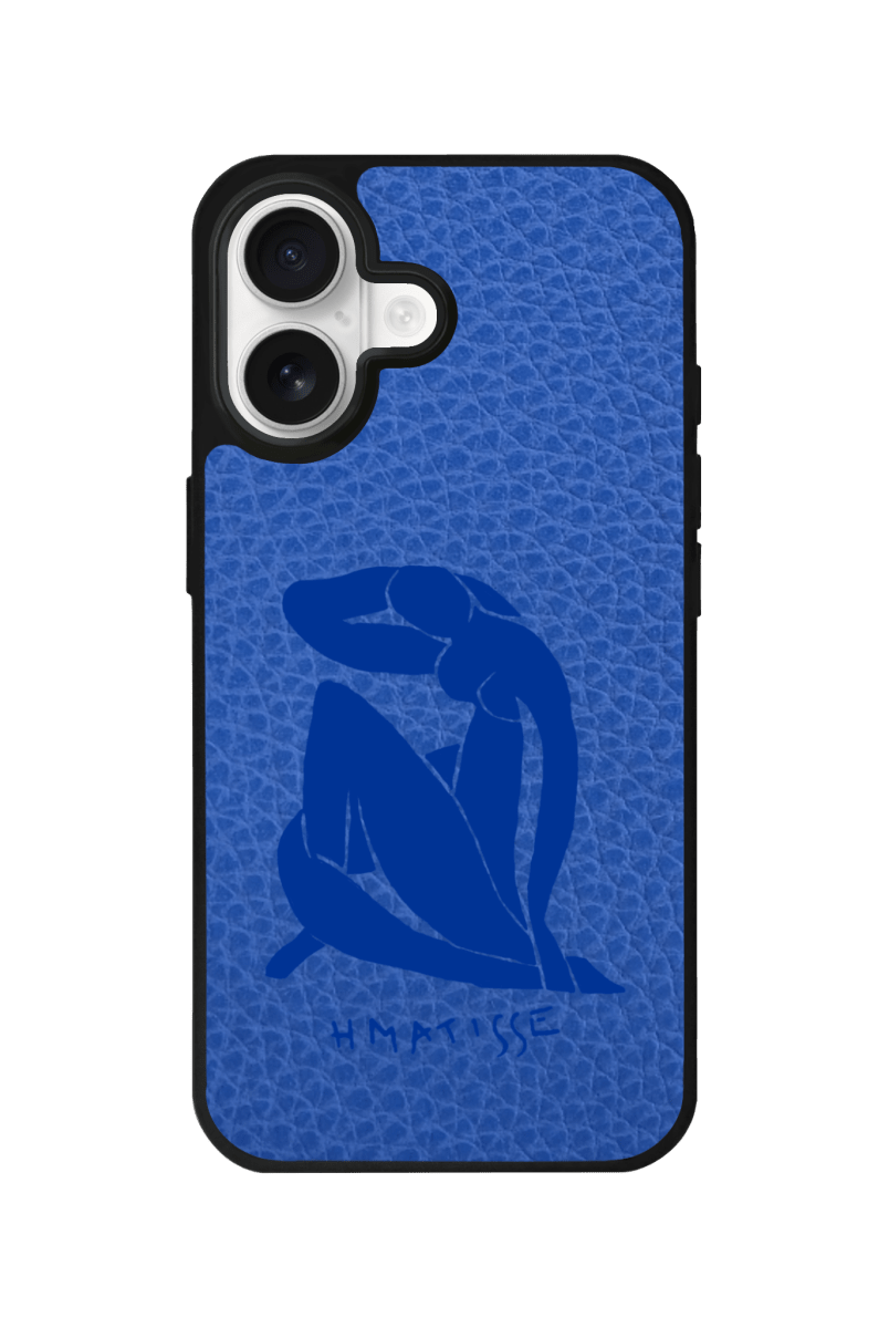 iPhone Blue Woman Leather Deri Telefon Kılıfı Mavi - Sumthincs