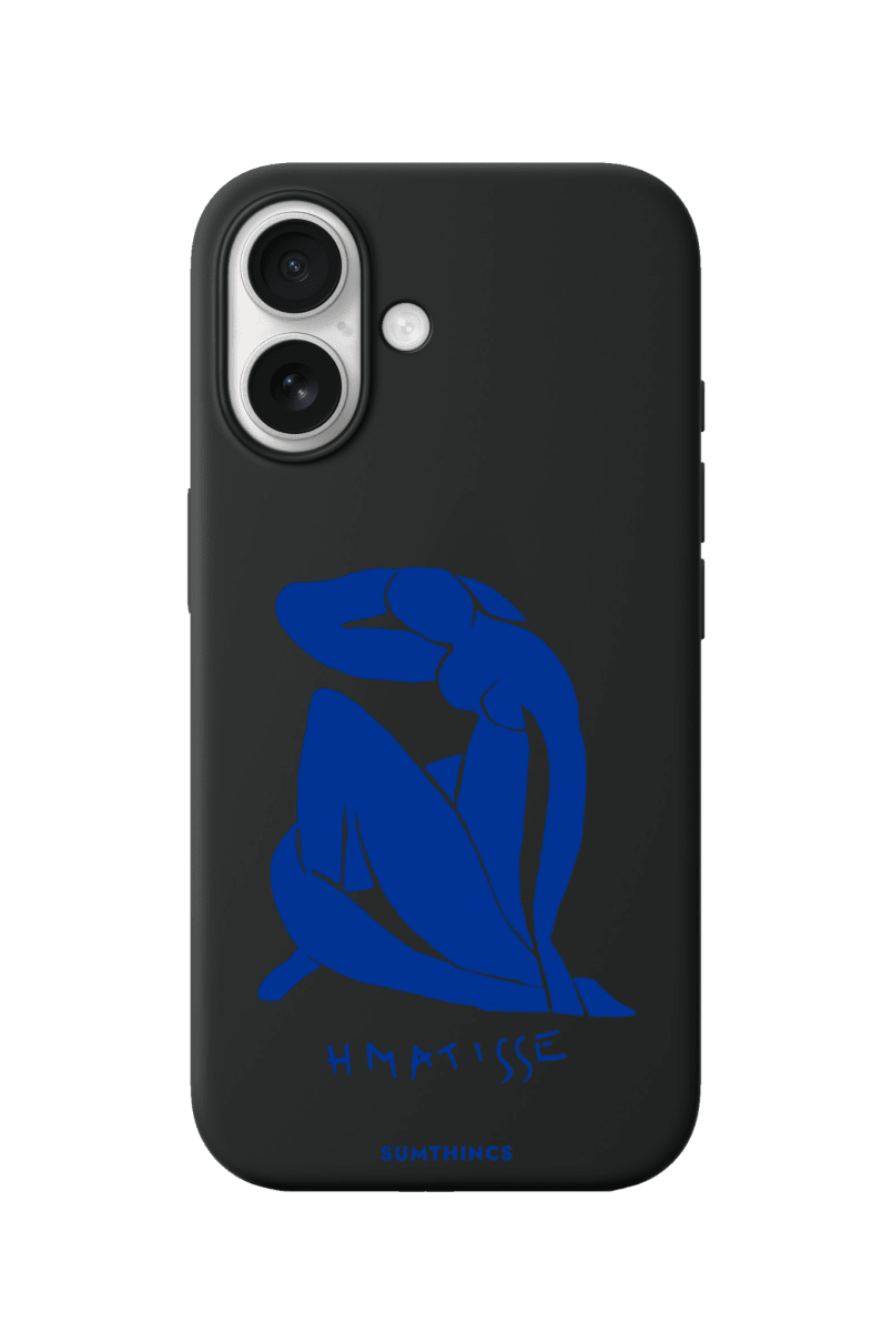 iPhone Blue Woman Premium Telefon Kılıfı Siyah - Sumthincs