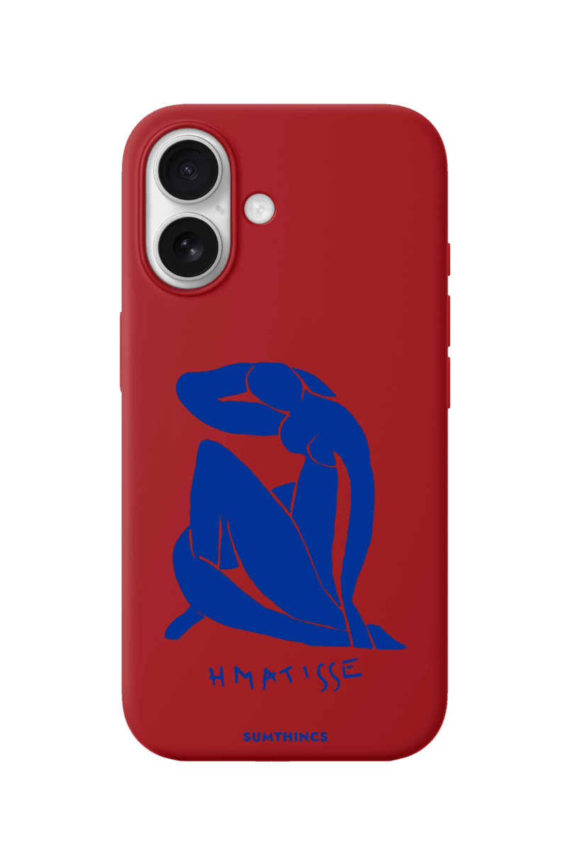 iPhone Blue Woman Premium Telefon Kılıfı Kırmızı - Sumthincs