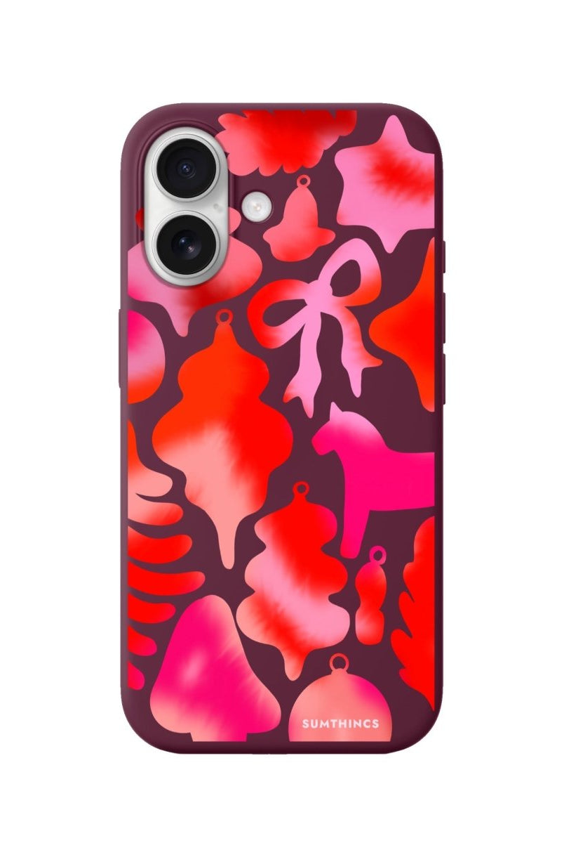 iPhone Blush Bells Premium Telefon Kılıfı Bordo - Sumthincs