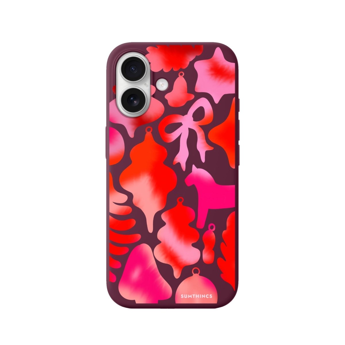 iPhone Blush Bells Premium Telefon Kılıfı Bordo - Sumthincs
