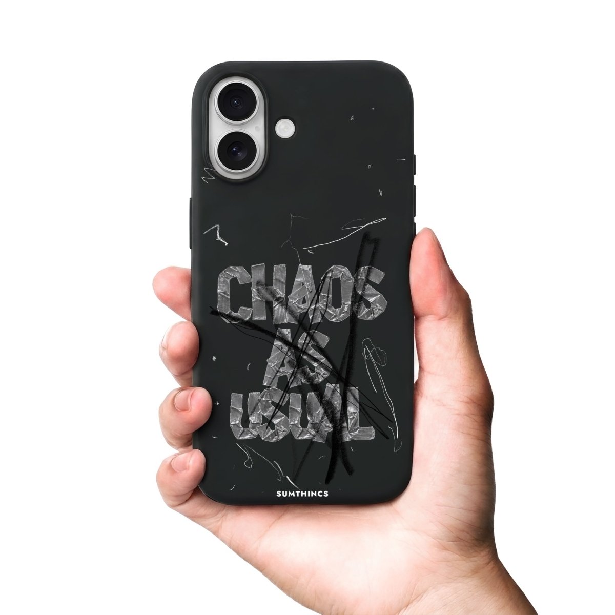 iPhone Chaos Premium Telefon Kılıfı Bordo - Sumthincs