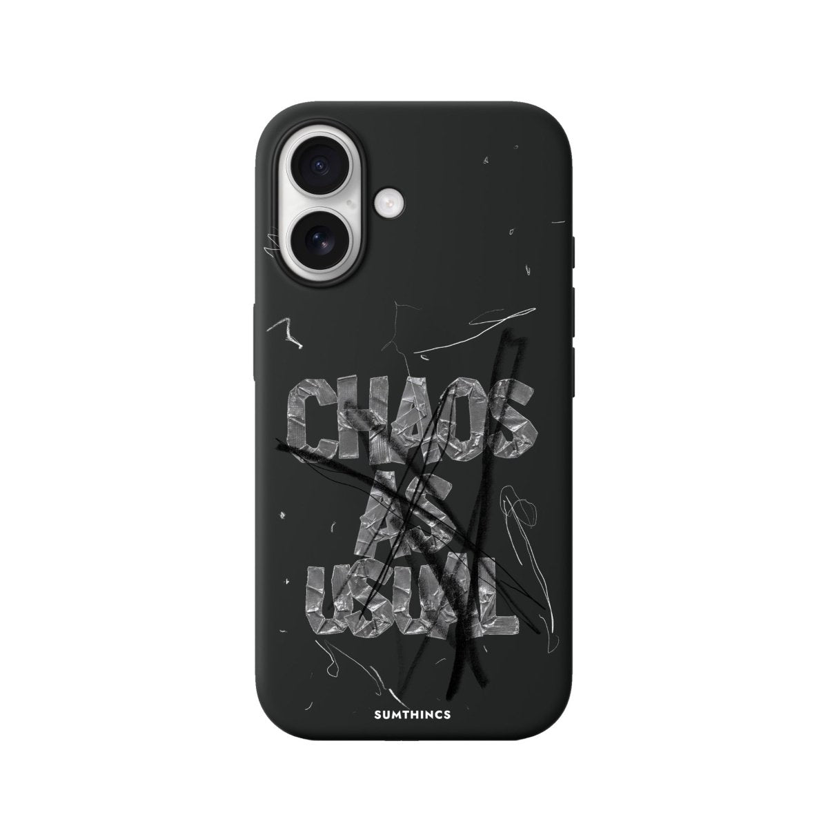 iPhone Chaos Premium Telefon Kılıfı Siyah - Sumthincs