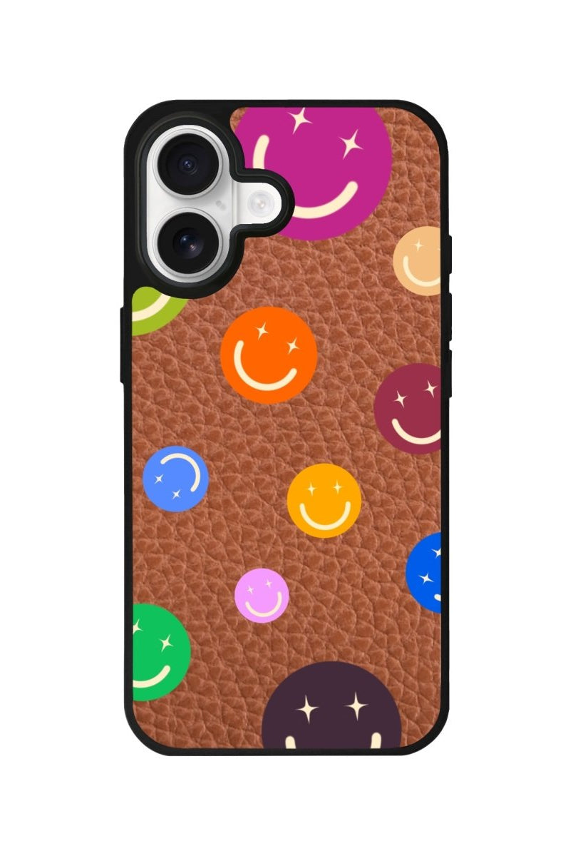 iPhone CheerUp Leather Deri Telefon Kılıfı Kahverengi - Sumthincs
