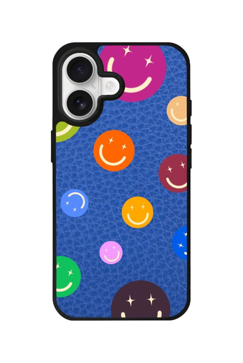 iPhone CheerUp Leather Deri Telefon Kılıfı Mavi - Sumthincs