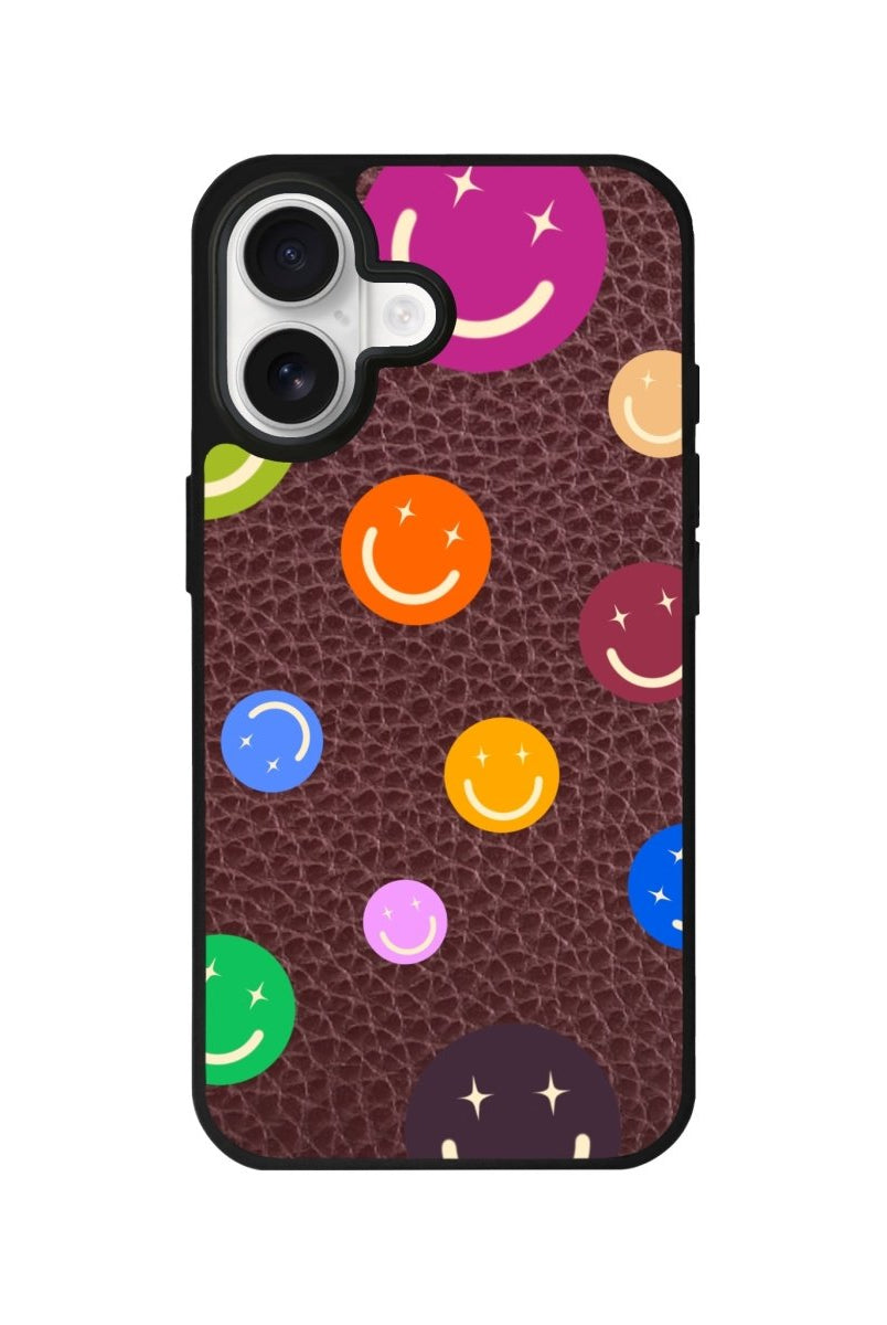 iPhone CheerUp Leather Deri Telefon Kılıfı Bordo - Sumthincs