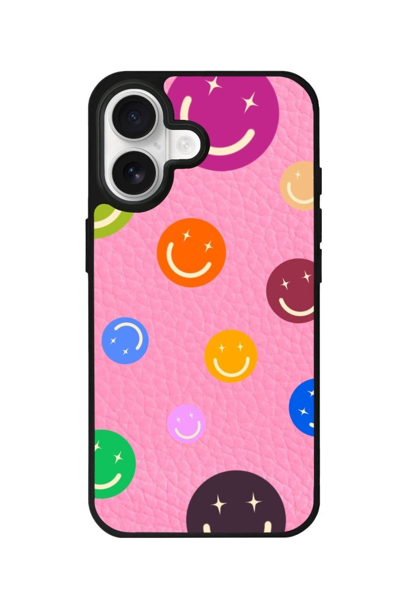 iPhone CheerUp Leather Deri Telefon Kılıfı Pembe - Sumthincs