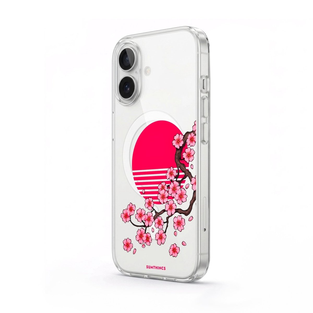 iPhone Cherry Blossom Dawn Clear Magsafe Telefon Kılıfı - Sumthincs