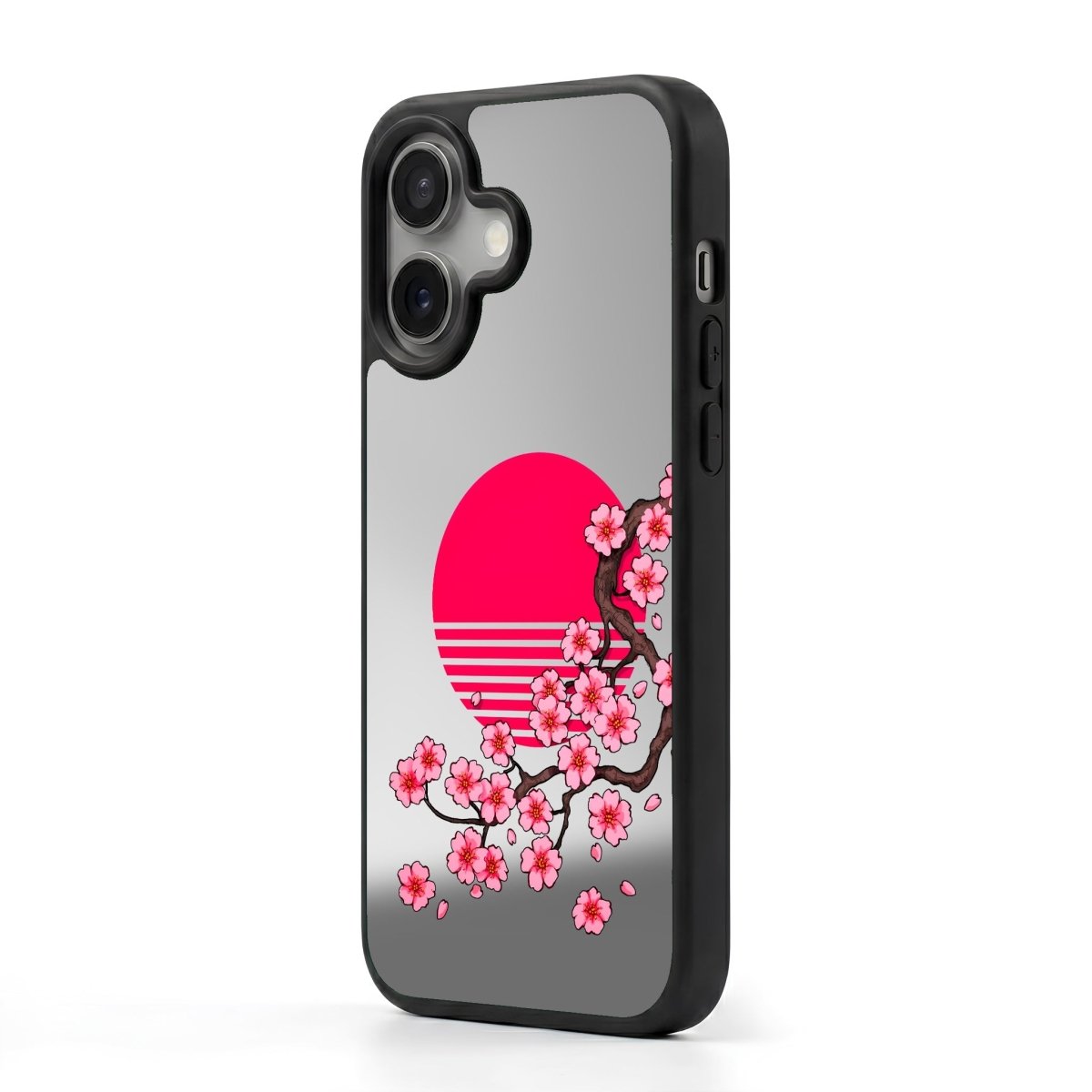 iPhone Cherry Blossom Dawn Mirror Aynalı Telefon Kılıfı - Sumthincs