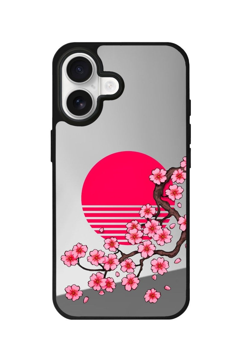 iPhone Cherry Blossom Dawn Mirror Aynalı Telefon Kılıfı - Sumthincs