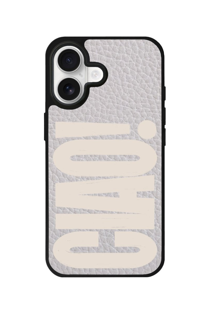 iPhone CIAO! Leather Deri Telefon Kılıfı Gri - Sumthincs