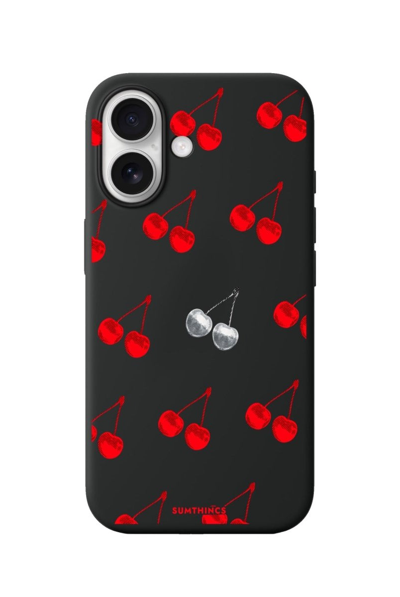 iPhone Disco Cherry Premium Telefon Kılıfı Siyah - Sumthincs