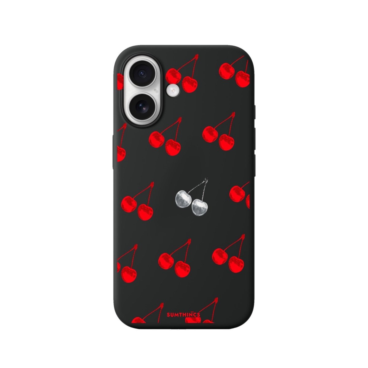 iPhone Disco Cherry Premium Telefon Kılıfı Siyah - Sumthincs