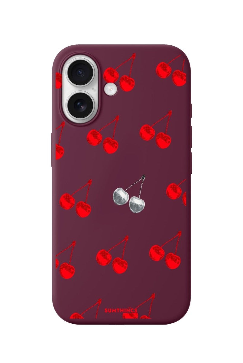 iPhone Disco Cherry Premium Telefon Kılıfı Bordo - Sumthincs