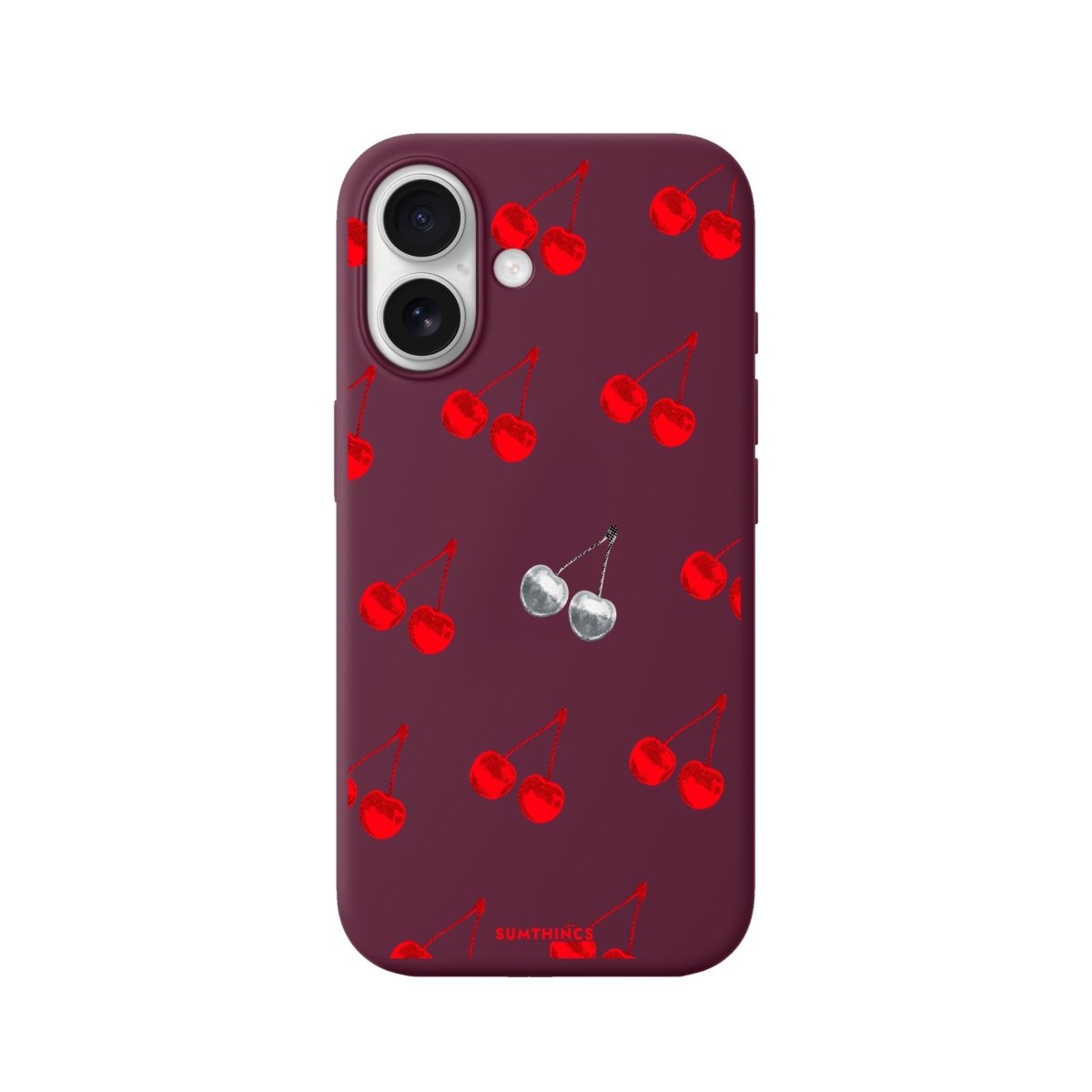 iPhone Disco Cherry Premium Telefon Kılıfı Bordo - Sumthincs