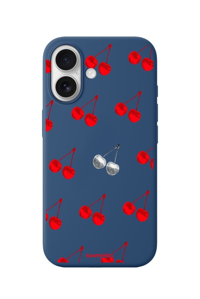 iPhone Disco Cherry Premium Telefon Kılıfı Pasifik Mavi - Sumthincs