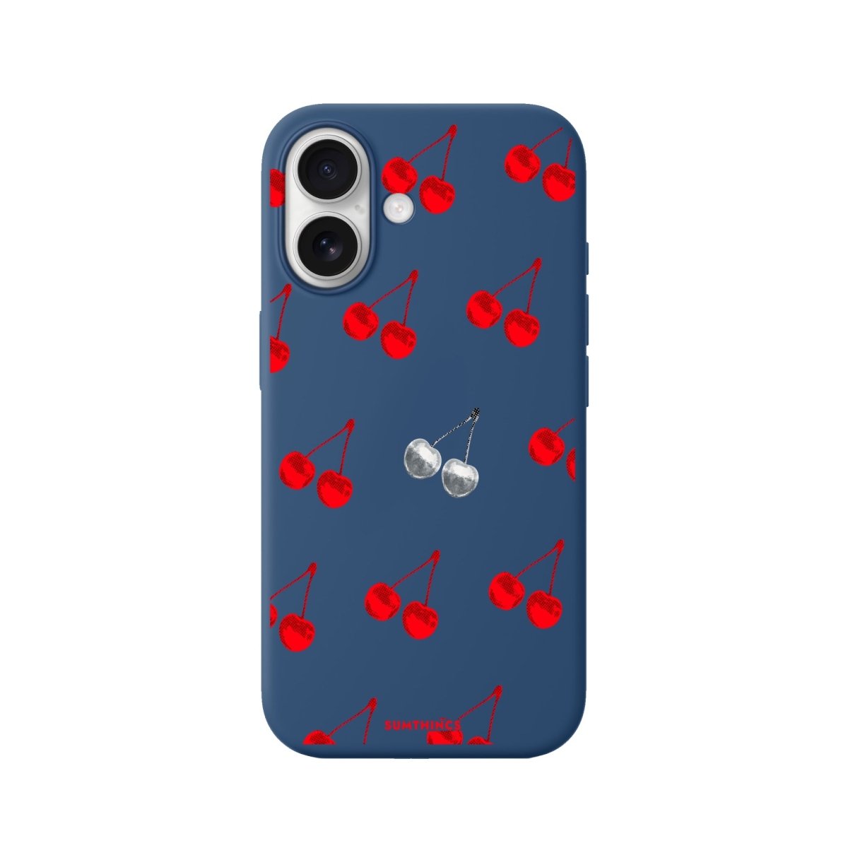 iPhone Disco Cherry Premium Telefon Kılıfı Pasifik Mavi - Sumthincs