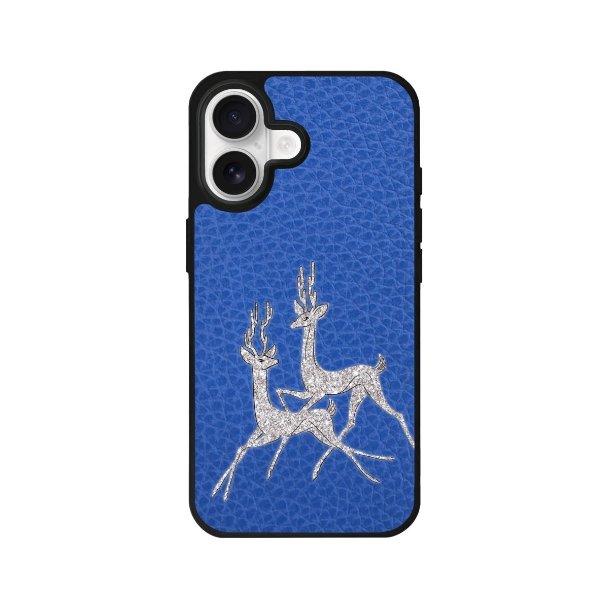 iPhone Disco Deers Leather Deri Telefon Kılıfı Mavi - Sumthincs