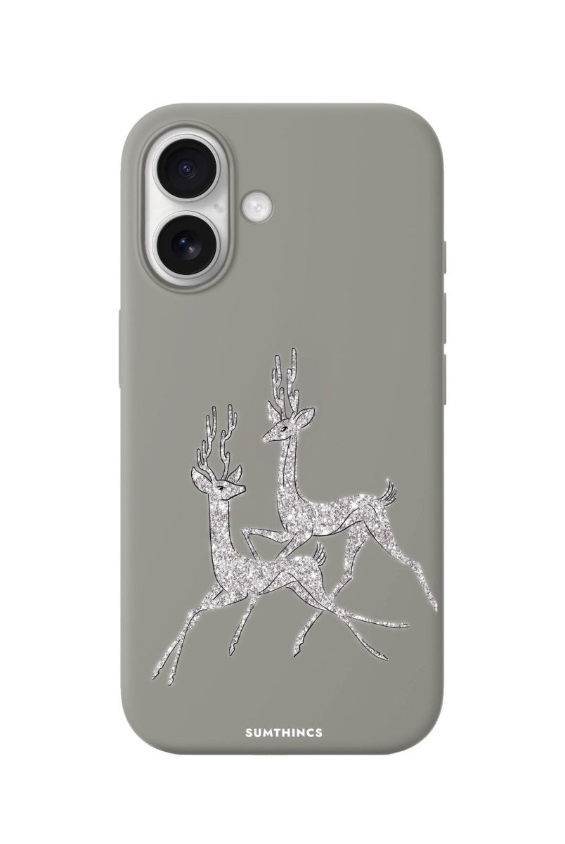iPhone Disco Deers Premium Telefon Kılıfı Gri - Sumthincs