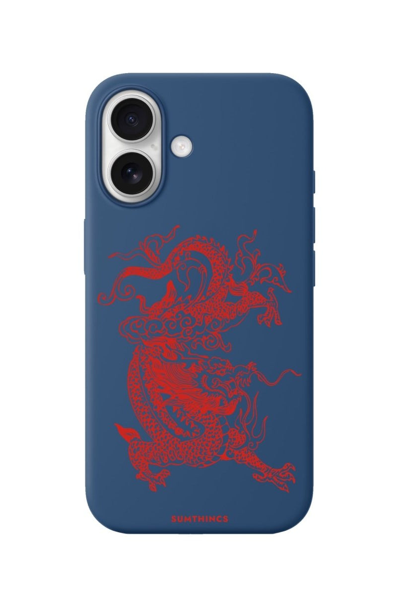 iPhone Dragon Premium Telefon Kılıfı Pasifik Mavi - Sumthincs