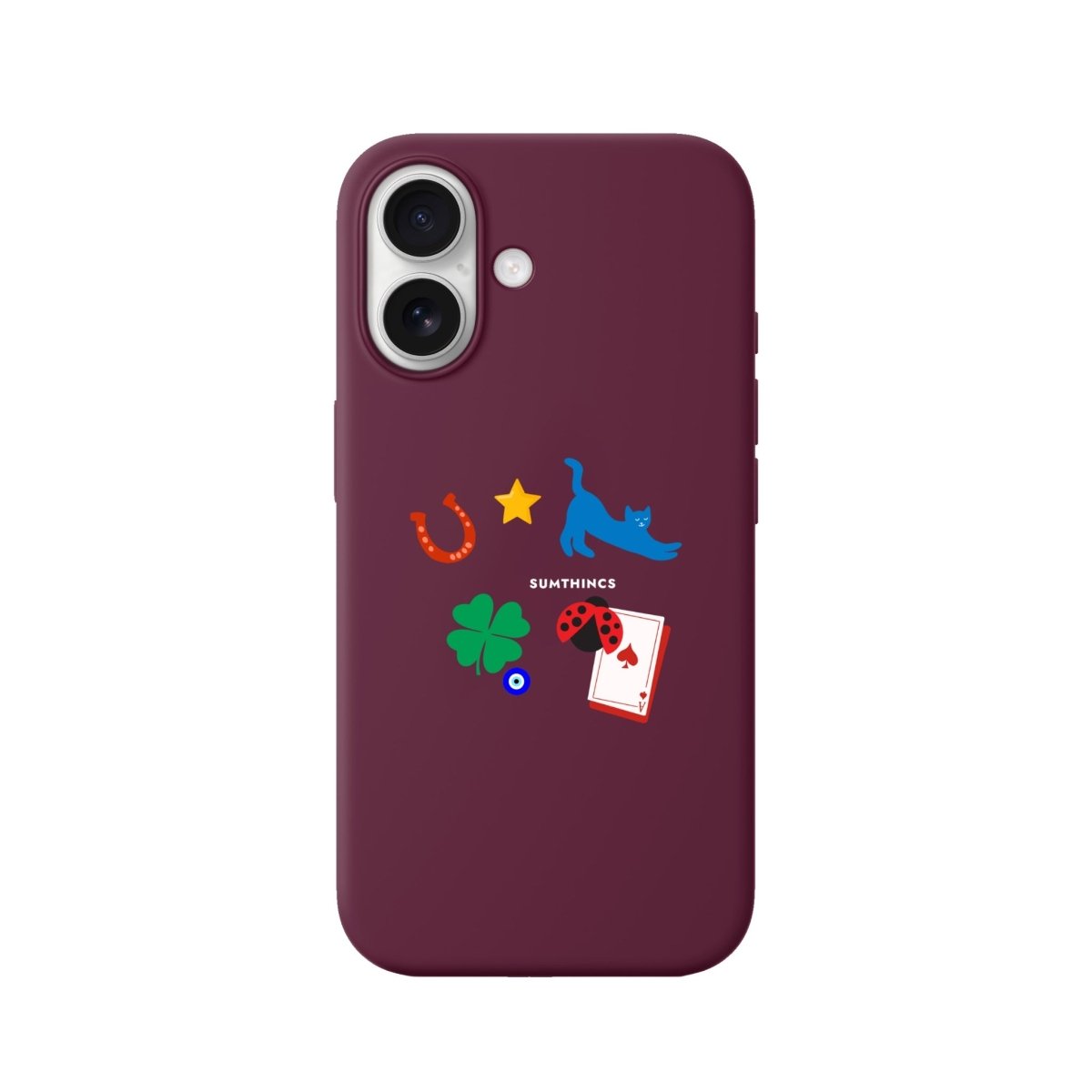 iPhone Fortune Premium Telefon Kılıfı Bordo - Sumthincs