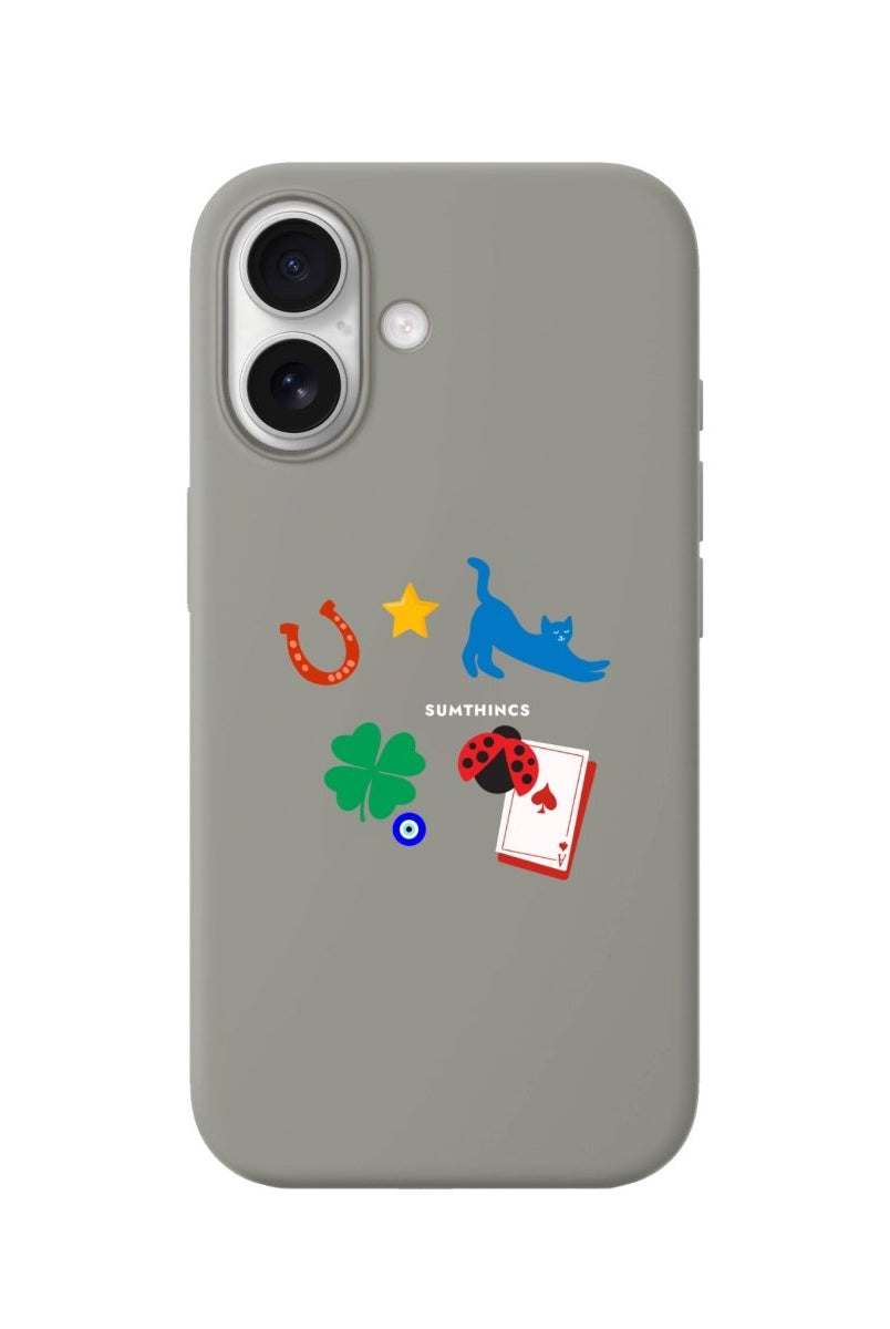 iPhone Fortune Premium Telefon Kılıfı Gri - Sumthincs