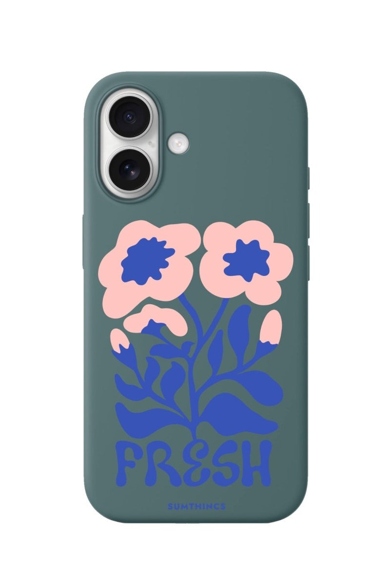 iPhone Fresh Flowers Premium Telefon Kılıfı Kaktüs Yeşili - Sumthincs