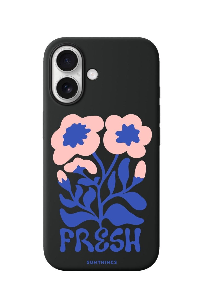 iPhone Fresh Flowers Premium Telefon Kılıfı Siyah - Sumthincs