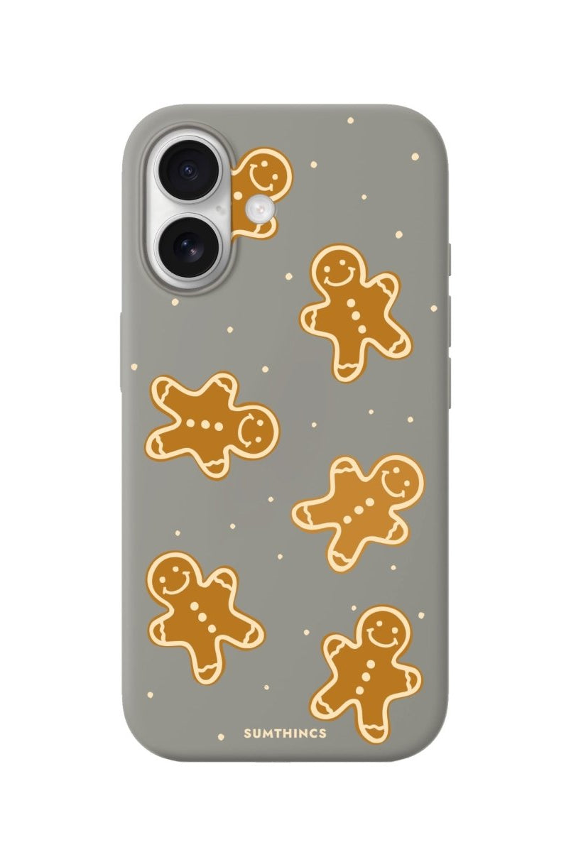 iPhone Gingerbread Man Premium Telefon Kılıfı Gri - Sumthincs