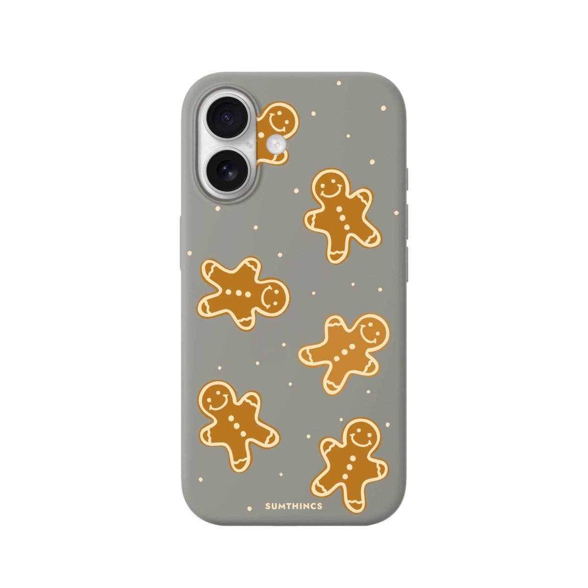 iPhone Gingerbread Man Premium Telefon Kılıfı Gri - Sumthincs