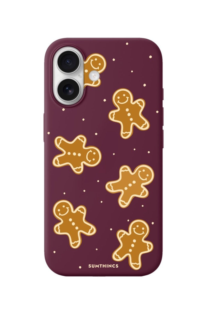 iPhone Gingerbread Man Premium Telefon Kılıfı Bordo - Sumthincs