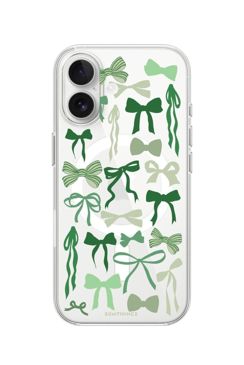 iPhone Green Garland Clear Magsafe Telefon Kılıfı - Sumthincs
