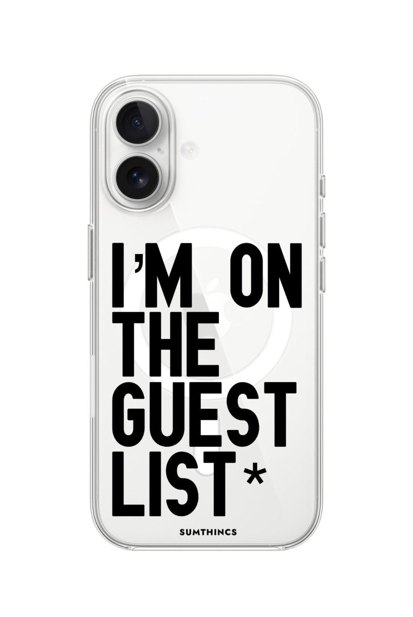 iPhone Guest List Clear Magsafe Telefon Kılıfı - Sumthincs